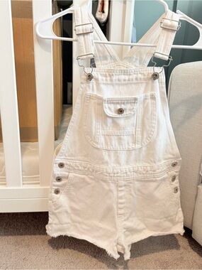 Zara White Denim Shorts Overalls - Girls 13-14
